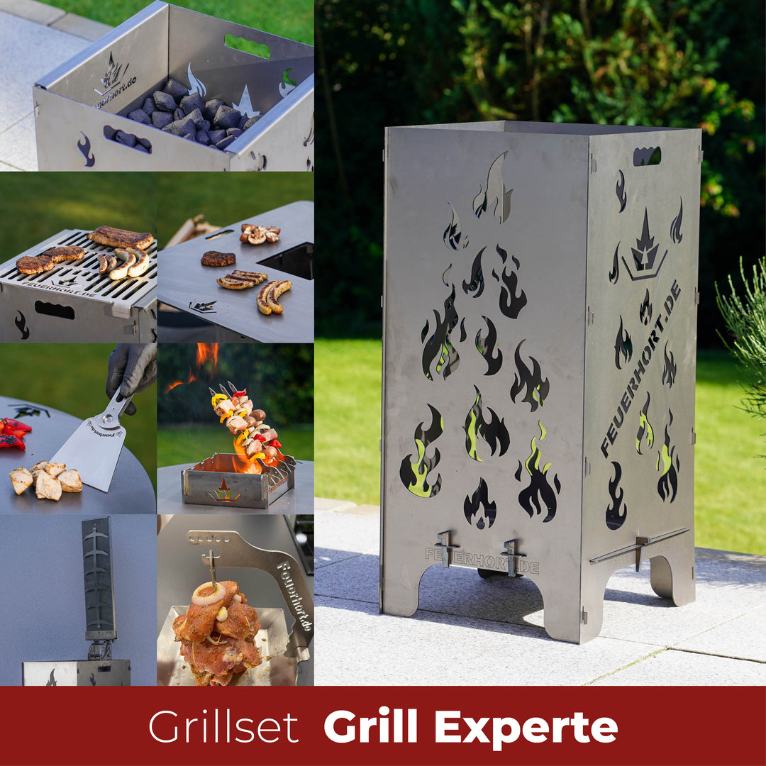 Feuertonne Grillset "Grill Experte"