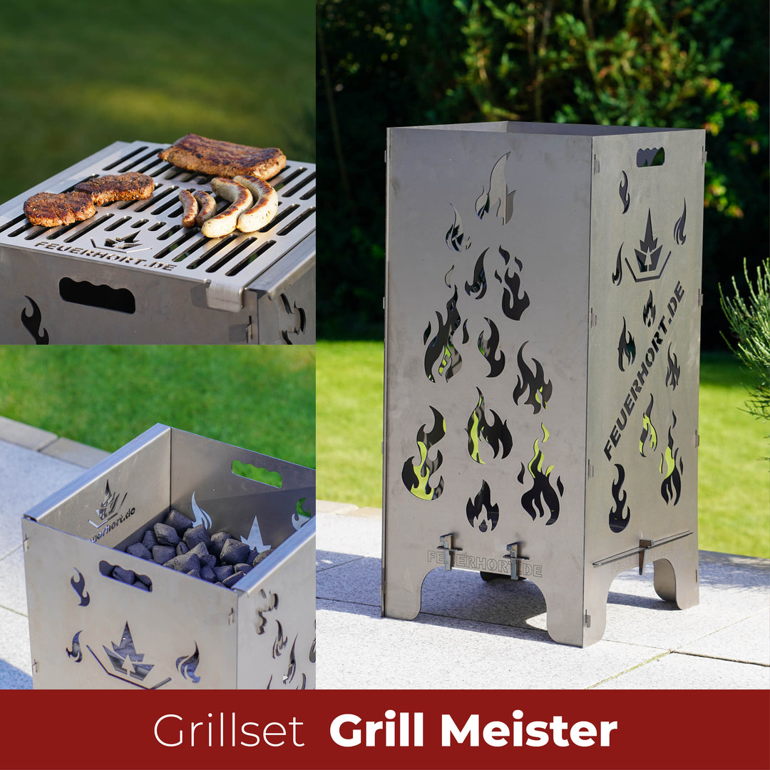 Feuertonne Grillset "Grill Meister"